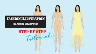 Digital Fashion Illustration in Adobe Illustrator Step-By-Step Tutorial | Chiffon Ruffle Dress screenshot 5