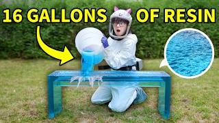 Making an Ocean-themed Resin Bench (with 16 GALLONS) screenshot 5