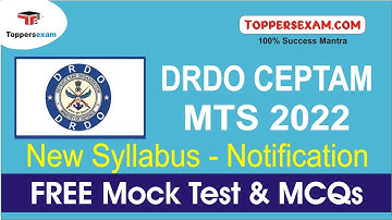 DRDO CEPTAM MTS Notification2022 | Important Booklats | Onile Mock Test | Mcq  | Questions Paper