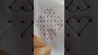 8×2 dots easy rangoli | #art #dialyrangoli #rangoli #muggulu #easyrangoli #kolam