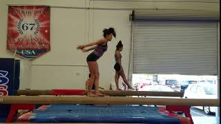 Emily White (2020), Beam - Front Aerial, Split Jump