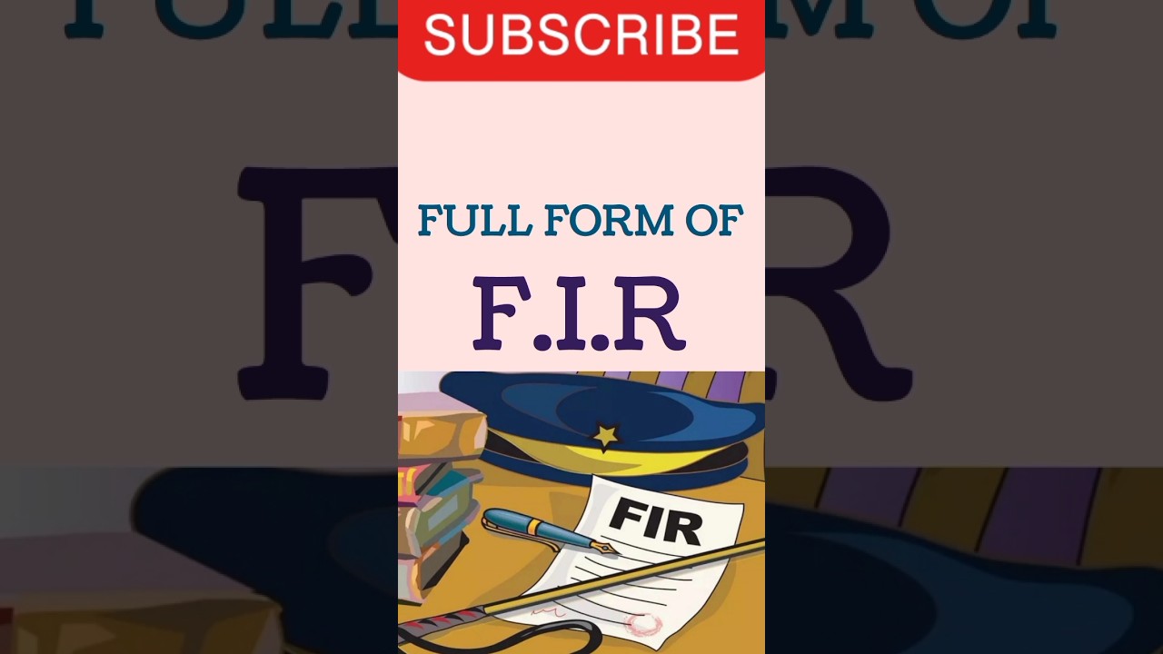Full Form Of Fir 