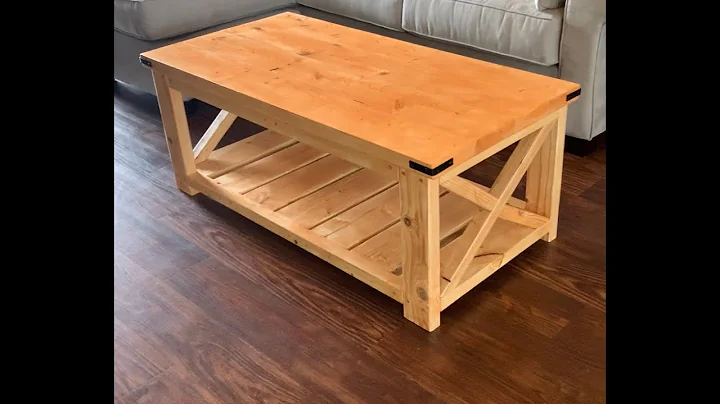 Rustic X coffee table - Step by step process. DIY inspired by Ana White