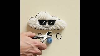 1Tufting a Happy Cloud Rug #shorts