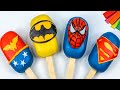 Ice Cream mix Superman, Batman, Spiderman, Wonder Woman with clay 🧟 Polymer Clay Tutorial