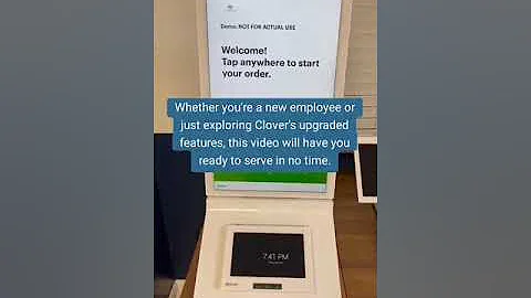 Clover Kiosk: How to Place a Dine-In Order with the New Clover System | Clover Self Service Kiosk