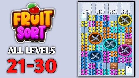 Fruit Sort All Levels 21-30 Gameplay Walkthrough