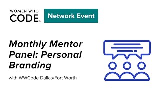 Monthly Mentor Panel - Personal Branding