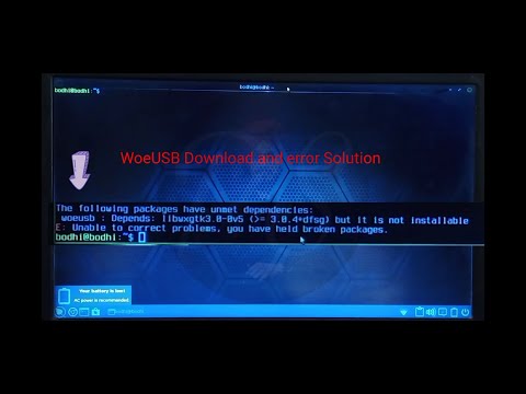 Linux woe usb install and this error solution, E: Unmet dependencies. Try ‘apt –fix-broken install