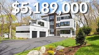 Inside a Newly Built $5,189,000 Futuristic Mansion | Boston Luxury Home Tour