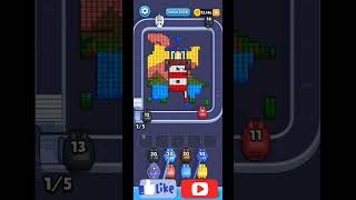 How to beat Pixel Flow Level 1018 walkthrough solution, no power ups(no commentary just chill music)