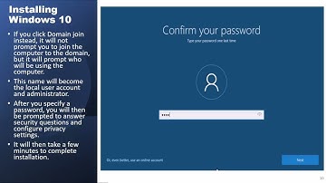 CompTIA A+ 15-03 Windows Installation - Part 2 - Installing Windows 10