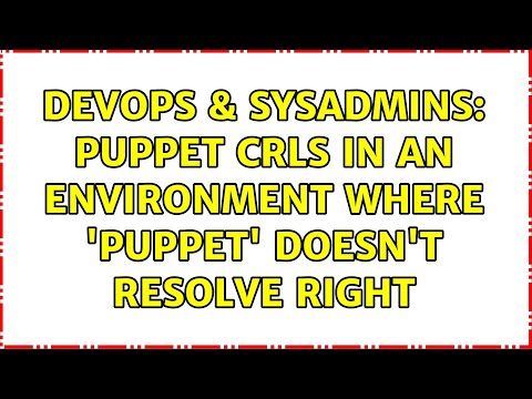 DevOps & SysAdmins: Puppet CRLs in an environment where 'puppet' doesn't resolve right
