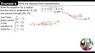 U7L1-B Ex. 4: Equation of a cube root function from its center point and another point