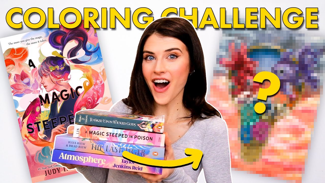 My ULTIMATE COLORING CHALLENGE 📚✨ Book Covers Control My Coloring?!