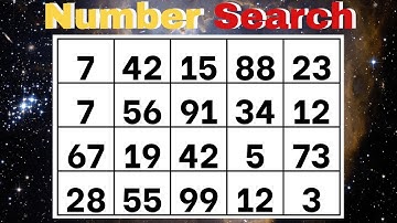 Number Search... #9 Game Will Test Your Brain Power! Quiz  | Memory | brain game |  #asmr