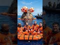 Orion Artemis Il team, Astronauts on lifeboat after landing.#artemis #orbit #artemisll #orion