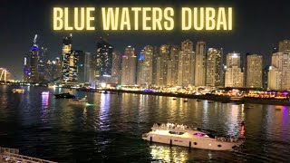 Nightlife Ain Dubai Bluewaters Island Walking Tour 2023 4K🇦🇪 | World Biggest Wheel | Travel Vlog