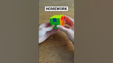Class vs. Homework vs. Test #rubikscube #cubing