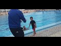 عيد باشا الهمام راح تمرين السباحة مع بابا