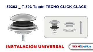 CÓMO INSTALAR: T-303 Tapón Tecno Click-Clack TECNOAGUA