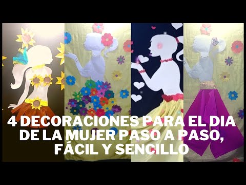 4 Ideas De  Decoraciones Para El Dia De La Mujer / Embellece Tu Celebracion Con Estas Siluetas