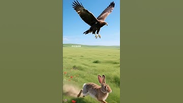 The Eagle Catches the rabbit! #wildlife #eagle #rabbit