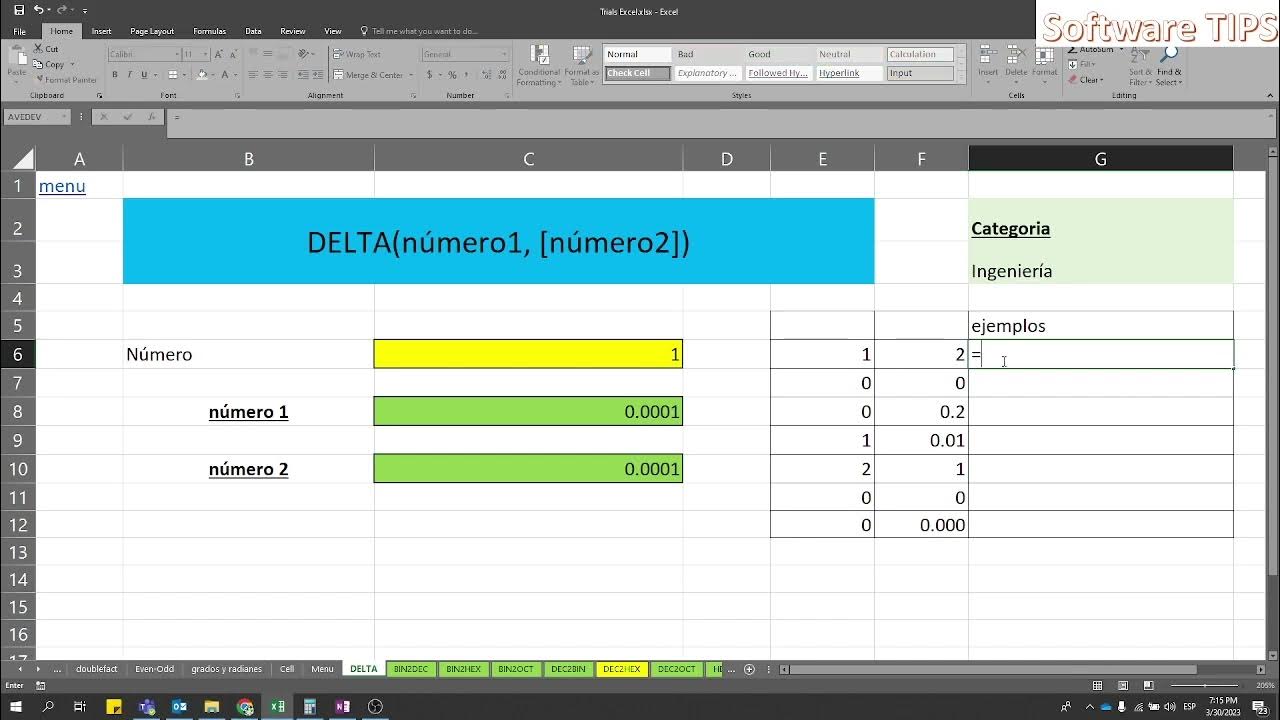 Función DELTA en excel a gran detalle para planeación con extras YouTube