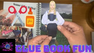 GLUE BOOK SESSION! Every Day Beauty for my Every Day Gluebook…..Big ED! 🧡💙 #gluebook #collage