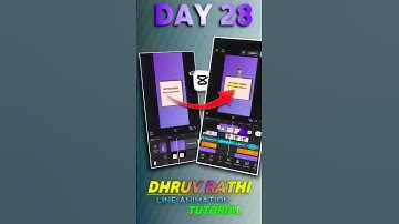 🎬 Day 28 | DHRUV RATHI LINE ANIMATION TUTORIAL | #CapCutTutorial #LineAnimation