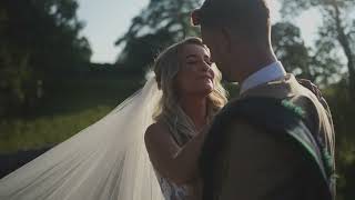 A Brig O'Doon wedding with confetti, awesome sunlight, and two people in love.
