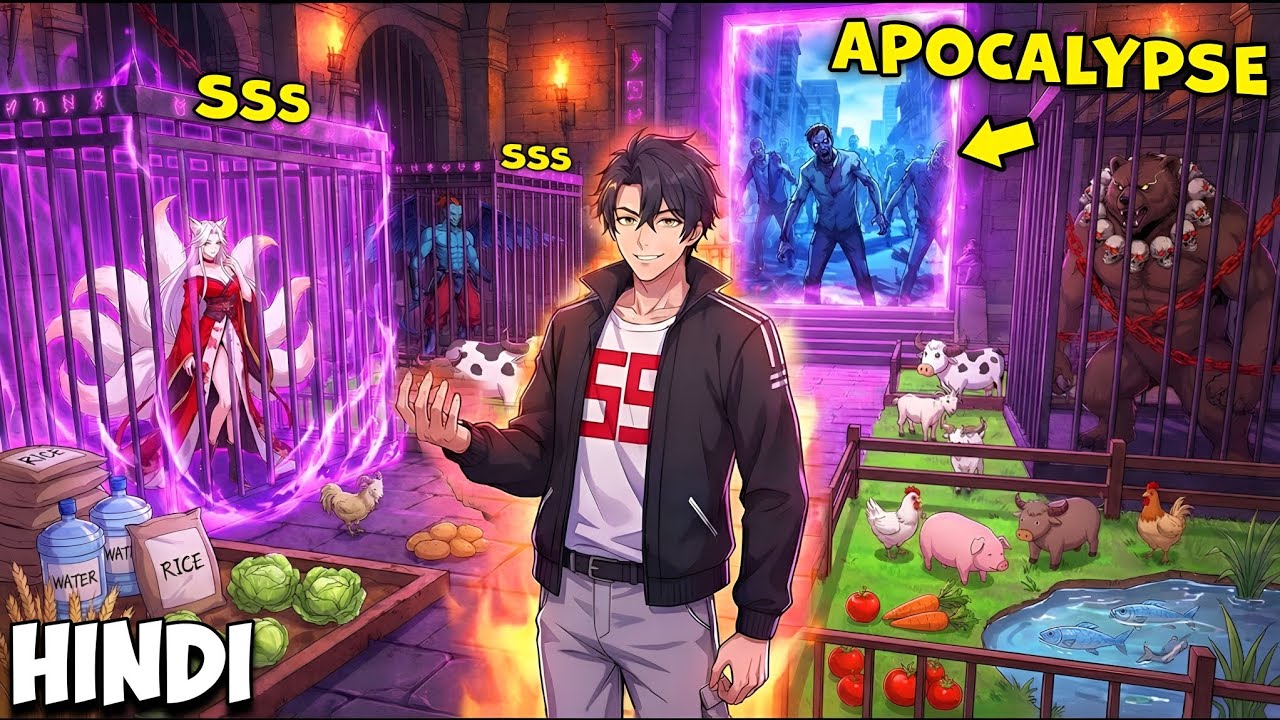 Man Survives the Apocalypse by Farming Inside a Divine Prison | Manhwa Recap in Hindi