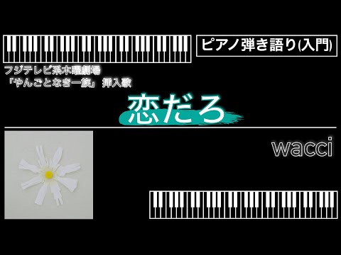 【ピアノ弾き語り入門】恋だろ/wacci
