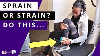 Muscle sprain? Use R.I.C.E THERAPY immediately after injury! Information