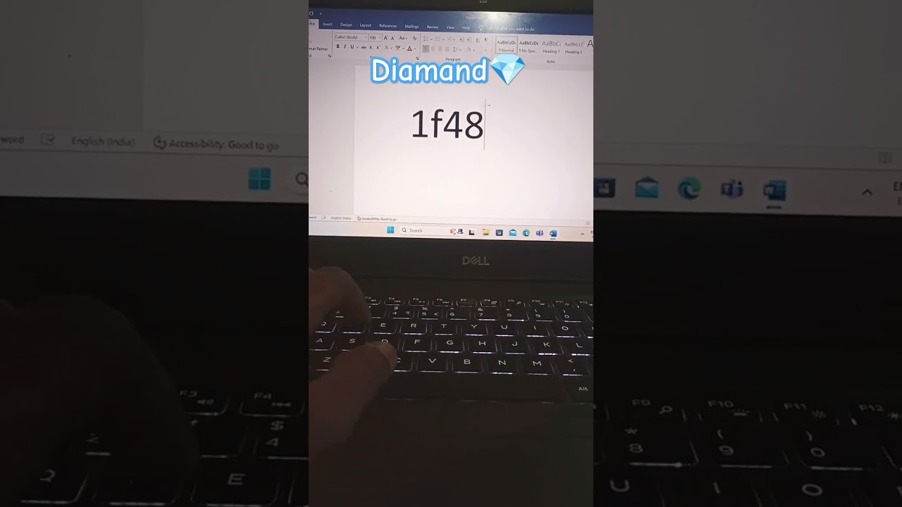 Ms word diamond 💎 symbol shortcut key laptop 💻/computer 