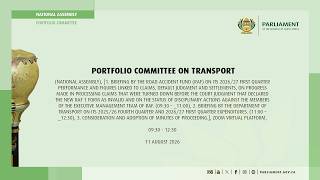 Portfolio Committee on Transport, 11 August 2026