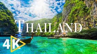 FLYING OVER THAILAND (4K UHD)  Relaxing Music With Beautiful Nature  4K Video Ultra HD