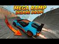 TitleSUPERCAR, MUSCLE CAR & TMNT VAN VS MEGA RAMP 🔥 Cars, Trucks & Vehicles Extreme Jump Stunts