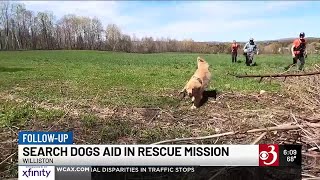 Volunteer search dog team aids in Vt., NH rescue missions