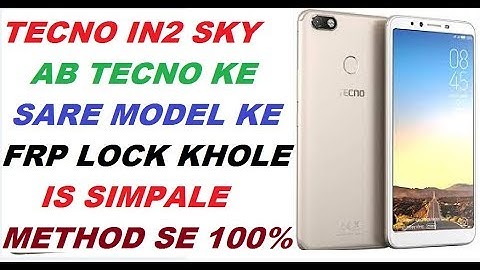 Tecno IN2 iSky Frp Unlock Simpale Method #TecnoFrp #TecnoFrpUmt