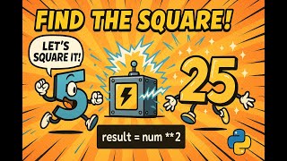 FIND THE SQUARE OF A NUMBER 🔢  in python program