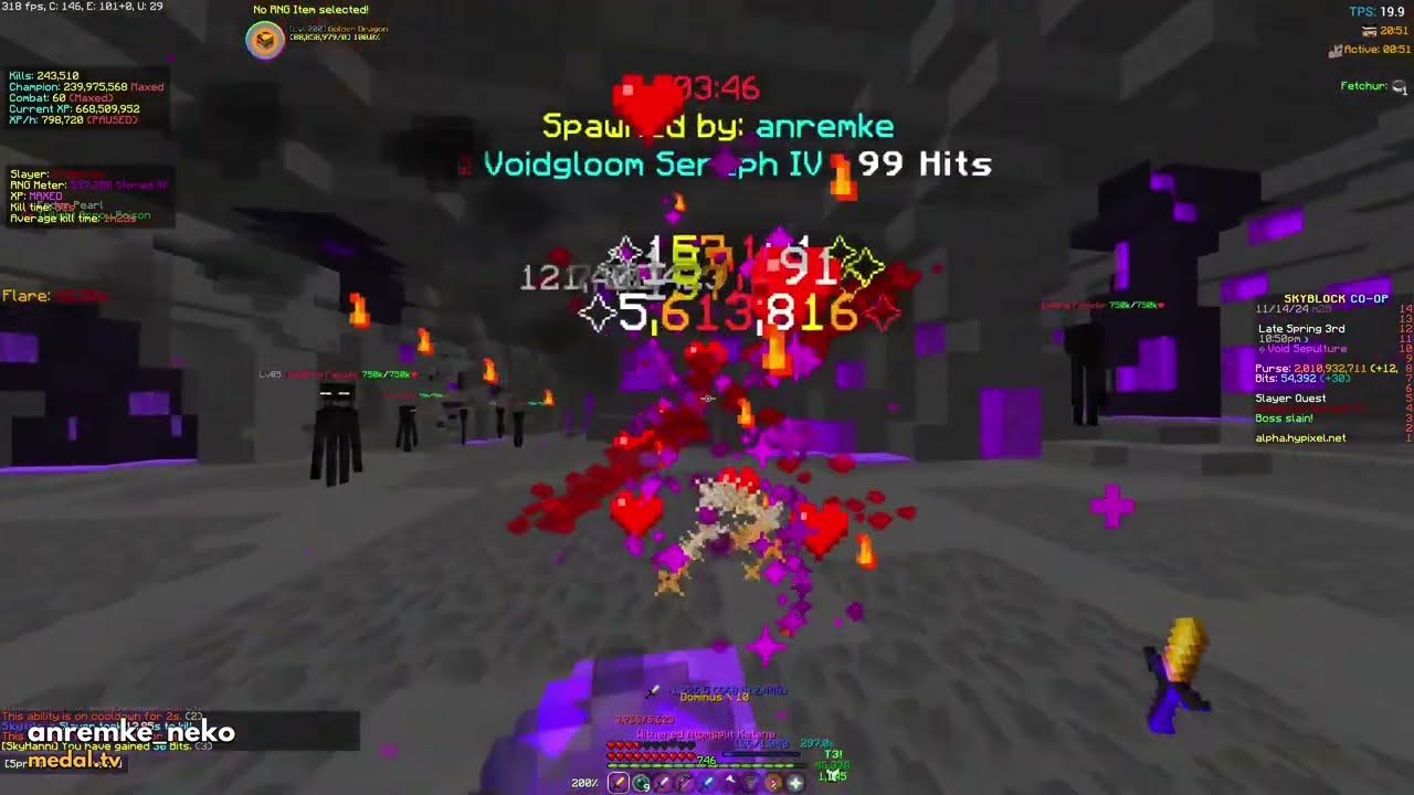 Skytils » Slayer took 12.85s to kill | Hypixel Skyblock | Ender man slayer clip