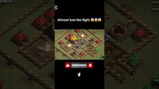 I thought I gonna loose😱 #coc #clashofclans #coc #funnycoc #funnyshort #shorts #supercell #funny