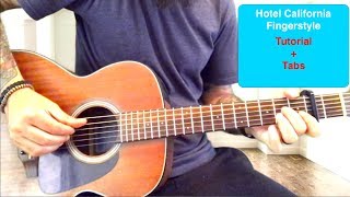 Hotel California Fingerstyle Tutorial(EASY) + Tabs