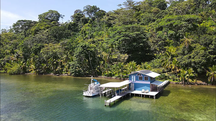 SOLD - 7.1acre land (2.8Ha), huge Oceanfront, 2 Story House + small  beach in Bocas del Toro PA