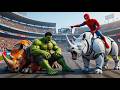 🦏🕷SPIDERMAN Wins The Magic Legendary Rhinoceros Racing Championship - Epic Racing Challenge
