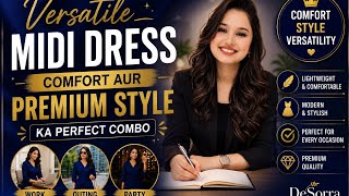 “Versatile Midi Dress | Comfort Aur Premium Style Ka Perfect Combo”
