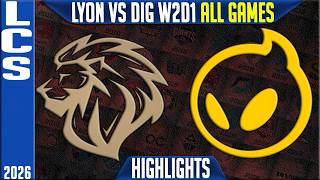 LYON vs DIG Highlights ALL GAMES | LCS Spring 2026 W2D1 | LYON vs Dignitas