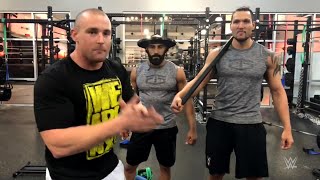 Cezar Bononi And Adrian Jaoude Work On Their Core At The Wwe Performance Center