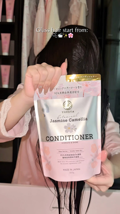 Glass Hair Routine πΈπ« #haircare #haircareroutine #glasshair #routine #cleangirl #asmr #selfcare
